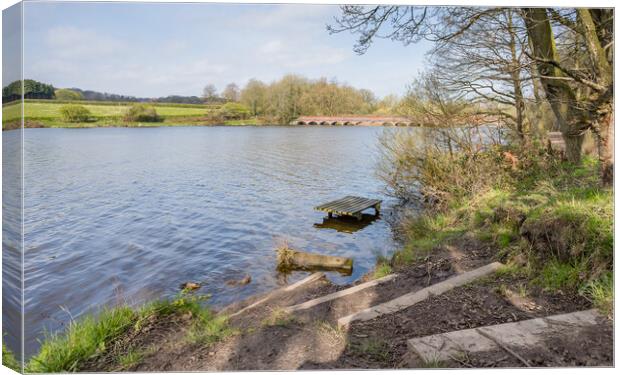 Tranquil Fishing haven in Carr Mill Dam Canvas Print by Jason Wells