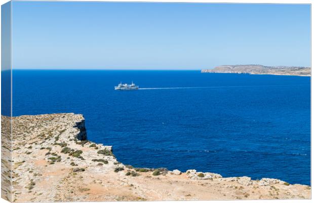 Cross-Channel Journey: Gozo-Malta Car Ferry Canvas Print by Jason Wells