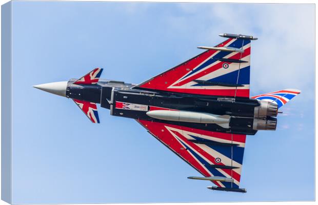 Underside of Blackjack Typhoon jet Canvas Print by Jason Wells