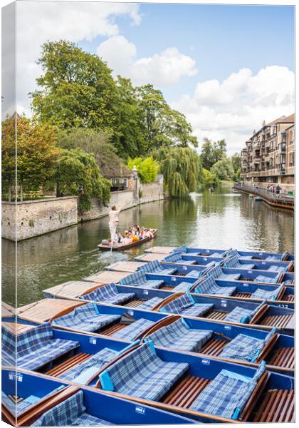 Punting by Quayside in Cambridge Canvas Print by Jason Wells
