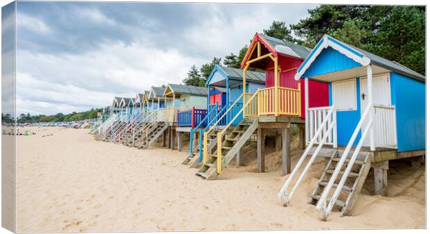 Beautifully coloured beach huts at Wells Canvas Print by Jason Wells