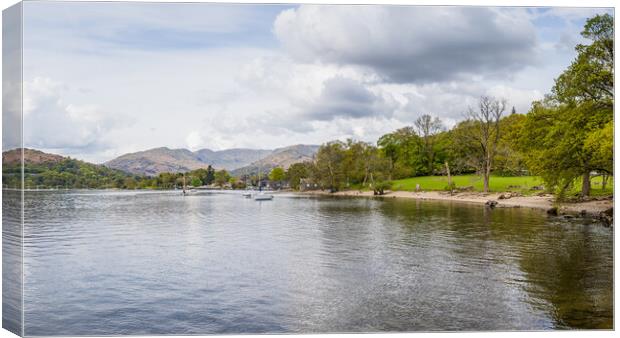 Shores of Lake Windermere by Jenkins Field Canvas Print by Jason Wells