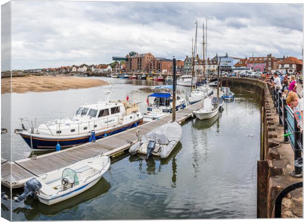 Wells next the Sea harbour panorama Canvas Print by Jason Wells