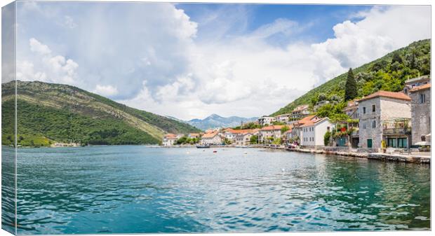 Lepetani waterfront panorama Canvas Print by Jason Wells