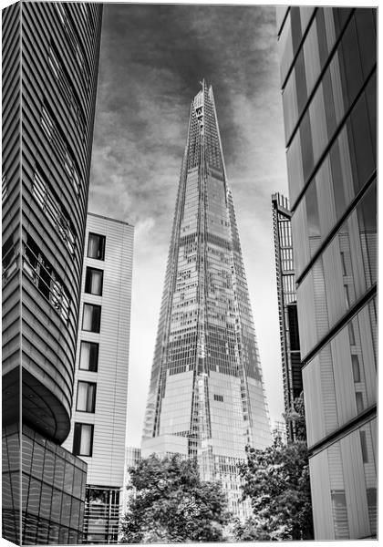 The Shard in black and white Canvas Print by Jason Wells