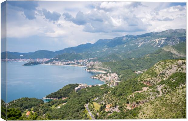 View along the Budva Riverira Canvas Print by Jason Wells