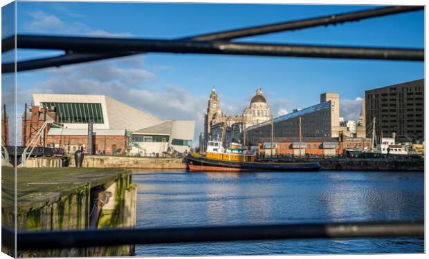 Brocklebank tug pictured on the Liverpool waterfront Canvas Print by Jason Wells