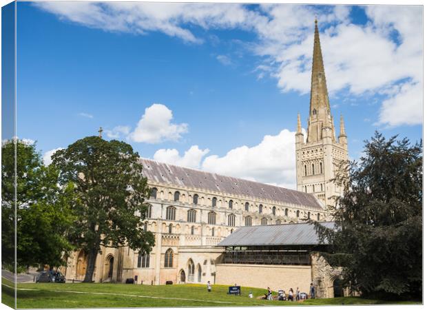 Norwich Cathedral entrance Canvas Print by Jason Wells