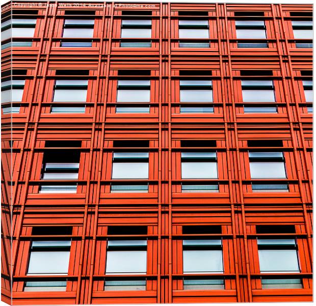 Red office block in London Canvas Print by Jason Wells