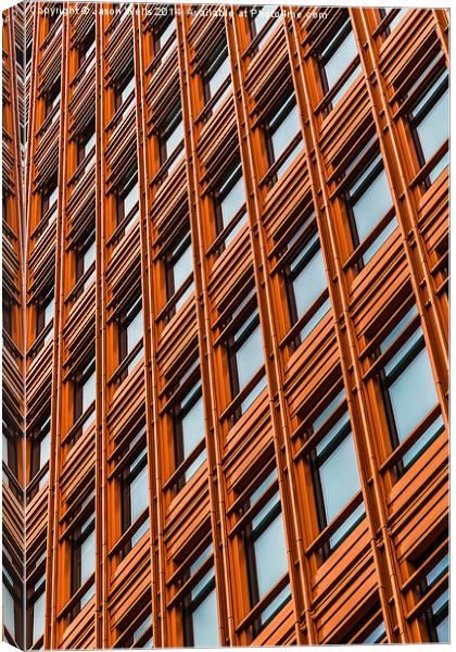 Orange tower of offices in London Canvas Print by Jason Wells