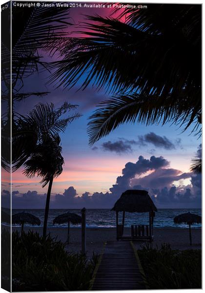 Twilight on the Cuban coast Canvas Print by Jason Wells