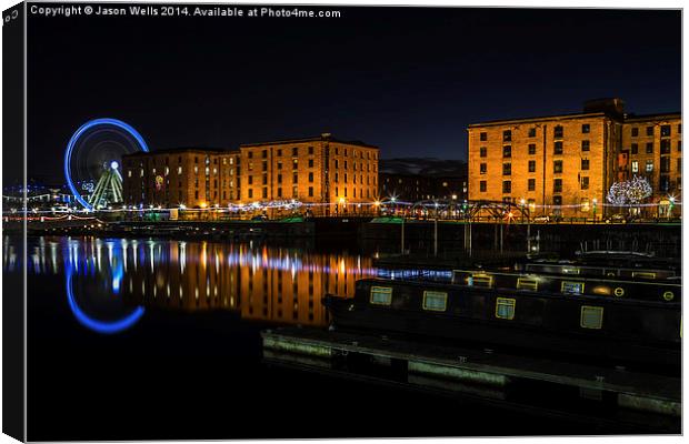  Salthouse Dock at night Canvas Print by Jason Wells