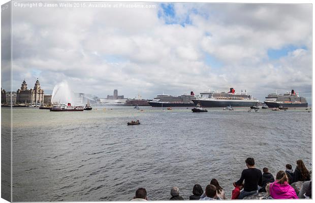 Crowds watching the Three Queens Canvas Print by Jason Wells