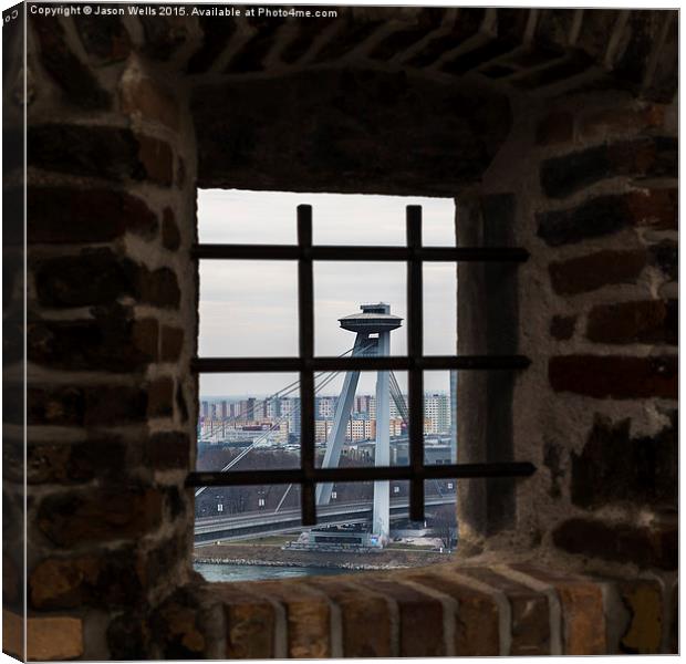  Framing the UFO Bridge Canvas Print by Jason Wells