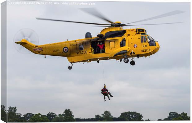 Sea King search & rescue demonstration Canvas Print by Jason Wells
