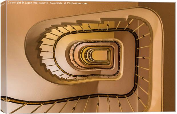Spiral staircase Canvas Print by Jason Wells