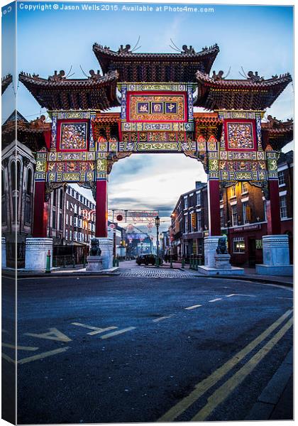 Liverpool China town Canvas Print by Jason Wells
