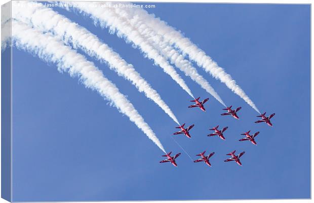 Red Arrows looping Canvas Print by Jason Wells