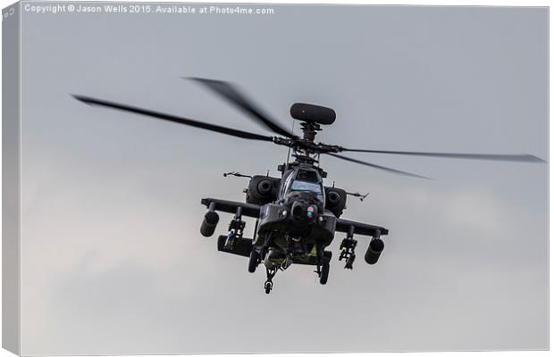 AH-64D Apache hovering in front of the crowd Canvas Print by Jason Wells