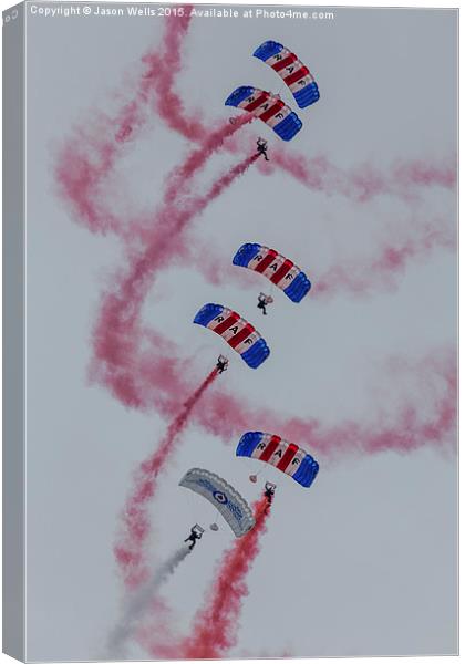 The Falcons parachute team Canvas Print by Jason Wells