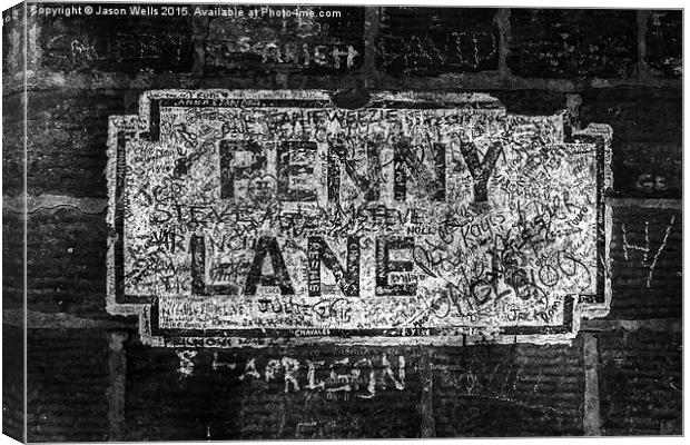 Penny Lane (monochrome) Canvas Print by Jason Wells