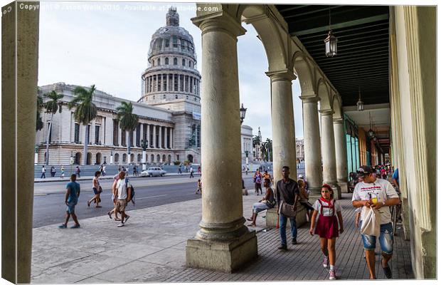 Capitol Building in Havana Canvas Print by Jason Wells