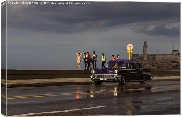 Rainbow of the Malecon Canvas Print by Jason Wells