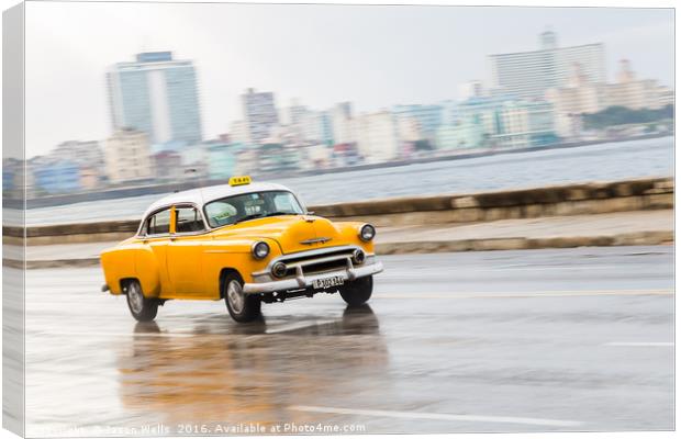 Yellow taxi Canvas Print by Jason Wells