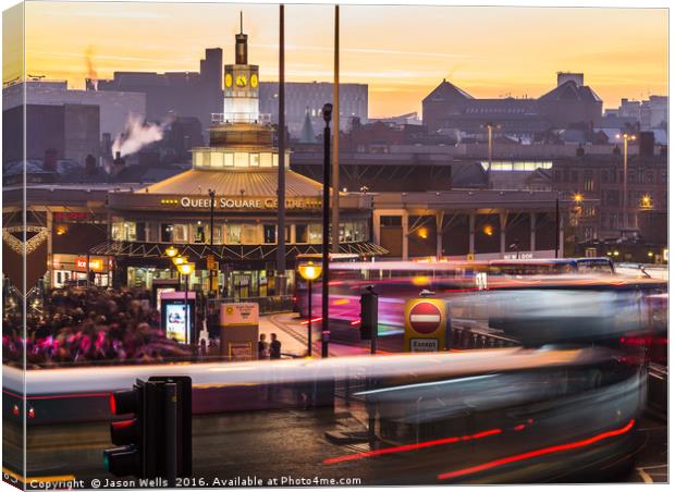 Queens Square bus station Canvas Print by Jason Wells