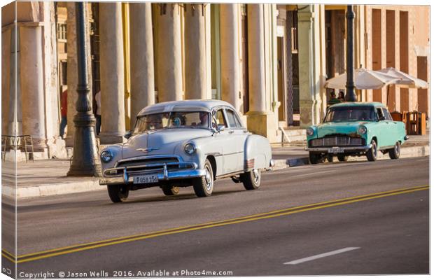 Sunset over the Malecon Canvas Print by Jason Wells