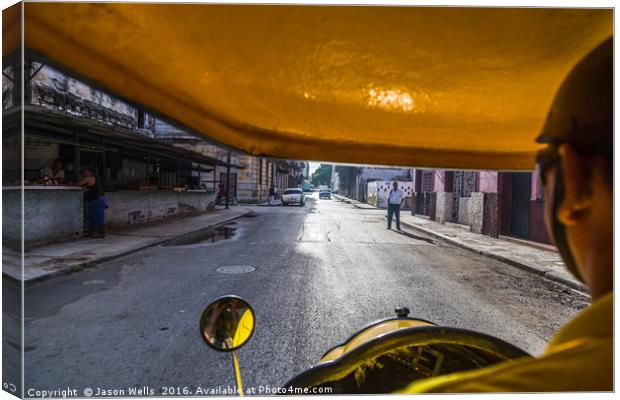 Ride in a cocotaxi Canvas Print by Jason Wells