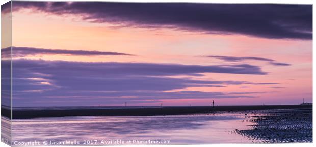 Another Place twilight panorama Canvas Print by Jason Wells