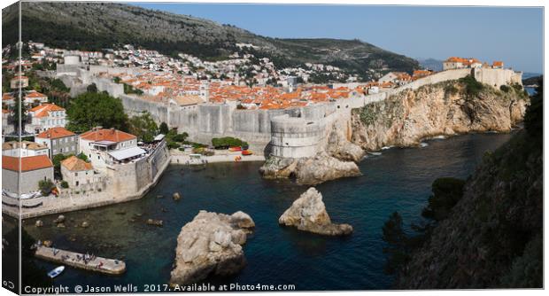 Varying colours of the Dubrovnik skyline Canvas Print by Jason Wells