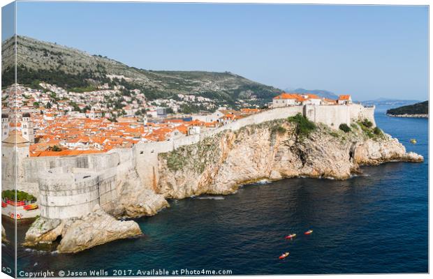 Dubrovnik city walls Canvas Print by Jason Wells