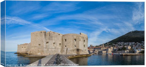 Looking back on St Johns Fortress and the old harb Canvas Print by Jason Wells