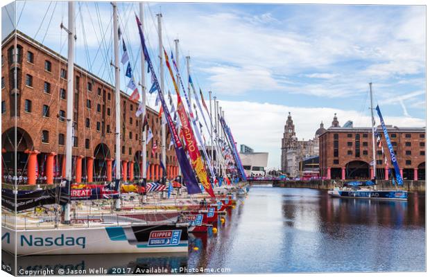 Dare to lead leaves its mooring in Liverpool Canvas Print by Jason Wells