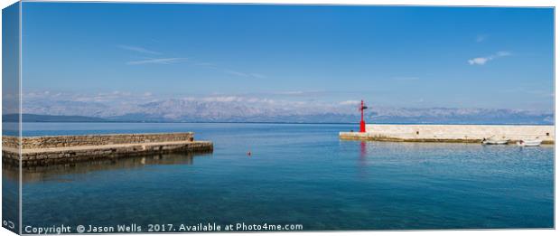 Harbour entrance at Duba Canvas Print by Jason Wells