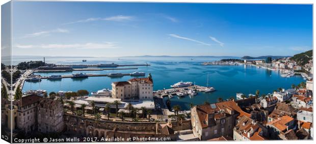 Panoramic views facing South of Split Canvas Print by Jason Wells