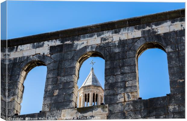 Looking through Diocletians palace Canvas Print by Jason Wells