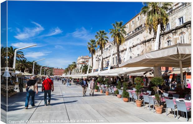 Split's famous Riva waterfront Canvas Print by Jason Wells