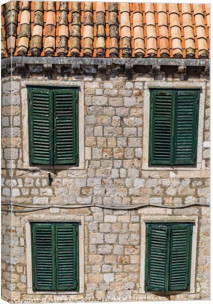 Uniform colours of the Dubrovnik old town Canvas Print by Jason Wells