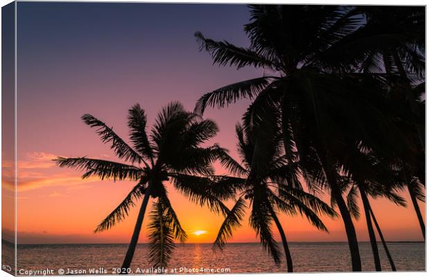 Sunrise in Cayo Guillermo Canvas Print by Jason Wells