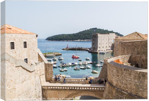 Entrance to Dubrovnik old town Canvas Print by Jason Wells