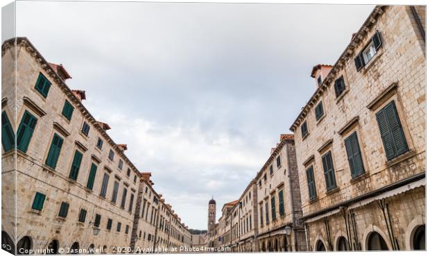 Looking up the Stradun Canvas Print by Jason Wells