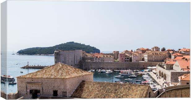 Dubrovnik harbour letterbox crop Canvas Print by Jason Wells