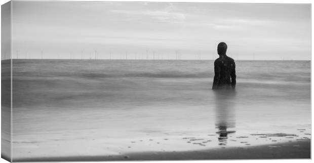 Looking out to the windfarm Canvas Print by Jason Wells