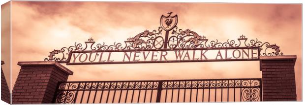 Letterbox crop of the Shankly Gates Canvas Print by Jason Wells