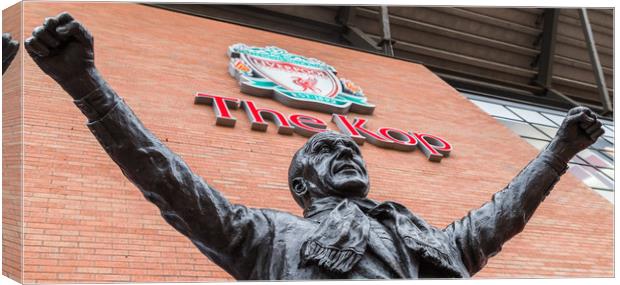 Bill Shankly statue at Anfield stadium Canvas Print by Jason Wells