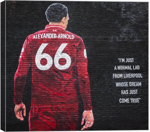 Trent Alexander-Arnold mural in Liverpool Canvas Print by Jason Wells
