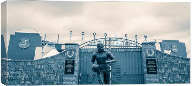 Dixie Dean statue in front of the Wall of Fame Canvas Print by Jason Wells